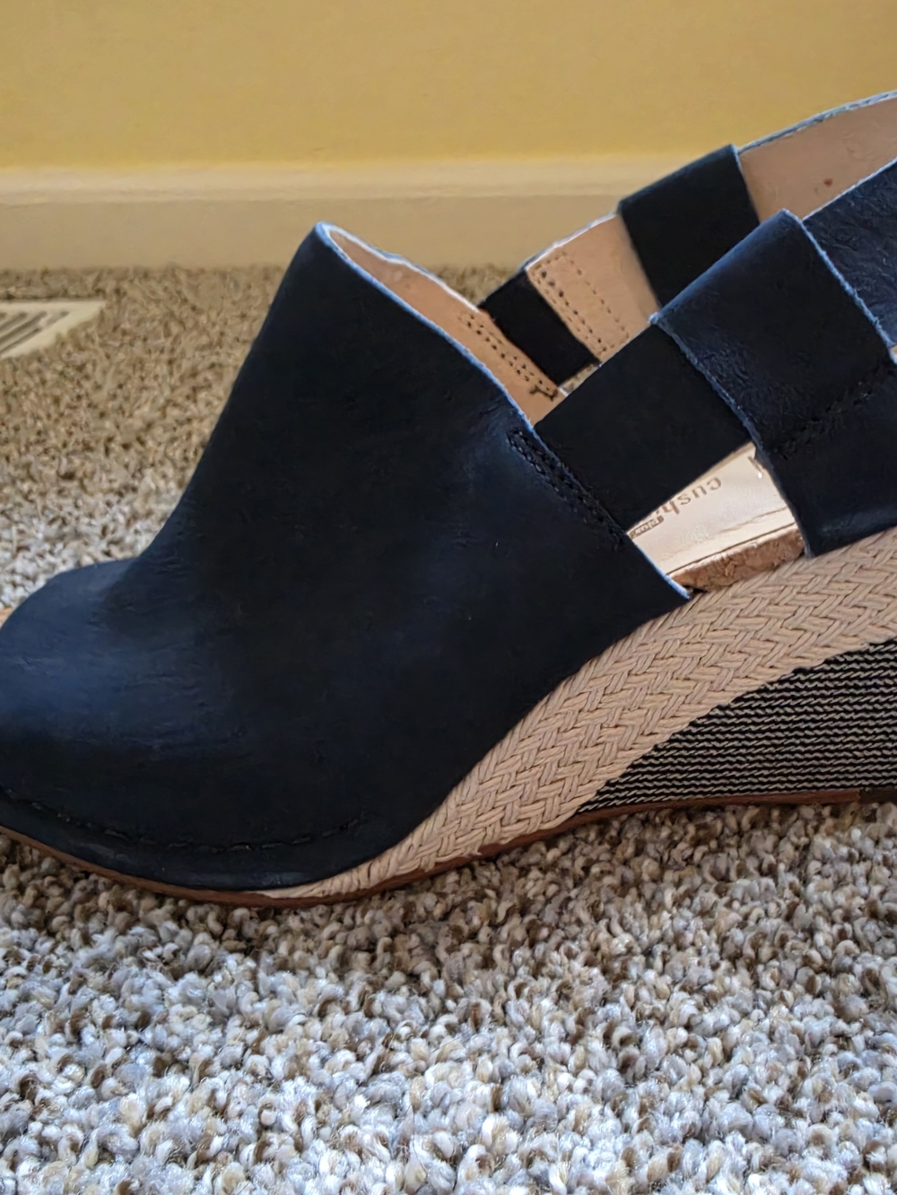 Clarks Navy Blue Wedge Slingback Espadrille
